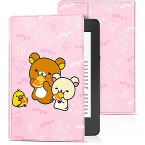 Trendy Fun for Kindle Paperwhite 10th Generation Case 6 inch 2018 Cute Cartoon Girly Kawaii Girls Kids Boys Aesthetic Cool Folio Cover for Kindle Paperwhite 4 10th Gen 2018,Pk Bear