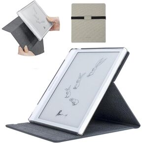 2in1 Case for Onyx Boox Page/Go Color 7 / Leaf 3 3C, Magnetic Detachable Kickstand Flip Cover and Inner TPU Jelly Case (Gray)