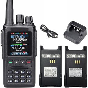 Dual Band DMR Handheld Mobile Two-Way Radio AT-D168UV, VHF/UHF Digital/Analog TRANSCEIVER w/Satellite Function,Digital/Analog APRS-10K Talk Groups and 500K Digital Contacts 2 Batteries for Team Work