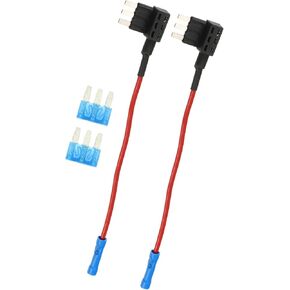 ACROPIX 1 Set Universal 2pcs Car Fuse Tap Add a Circuit Adapter 12V with 2pcs 15A Micro3 ATL Blade Type Fuse Car Parts