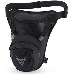 Hebetag Oxford Waist Pack Motorcycle Drop Leg Bag for Men Women Thigh Waist Bum Hip Fanny Belt Bag Cell/Mobile Phone Purse Pouch Outdoor Travel Hiking Cycling Tactical Outdoor Sports Daypack