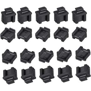 20PCS SFP Silicone Protectors Cap Port Cover Anti Dust Black Protector Protects Ethernet Hub Port