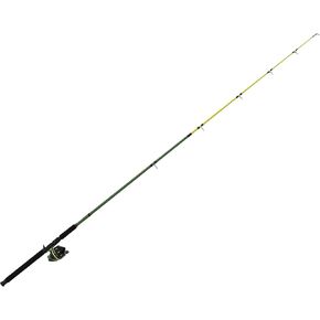 Zebco 606 Big Cat Spincast Reel and Fishing Rod Combo, 7-Foot 2-Piece Telescopic Rod, Medium-Heavy Power, Moderate-Fast Action, Green