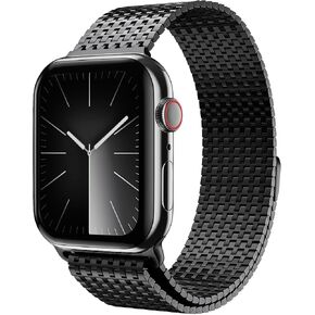 LULULOOK Band Compatible with Apple Watch 49/46/45/44/42/41/40/38mm, Stainless Steel Milanese Mesh Loop Magnetic Clasp iWatch Band for Apple Watch Ultra 2 Ultra Series 10 9 8 7 6 5 4 3 2 1 SE2 SE