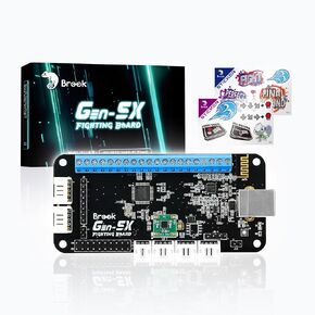 Brook Gaming Gen5X Fighting Board With Sticker- Ultimate Multi-Platform supports PS5, XB Series, XS, Switch and PC - Lightning-Fast Response Times for fighting Gaming with sticker (Exclusive Version)