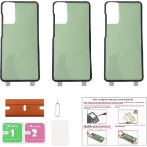 Galaxy S20 FE Back Cover Pre-Cut Tape, Back Door Cover Adhesive Double Sided Tape Replacement for Samsung Galaxy S20 FE with Tools