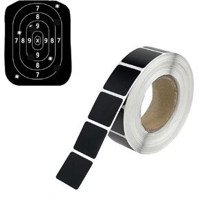 Target Pasters - 0.87 Inch Self-Adhesive Shooting Target Stickers - Cardboard Targets Repair Patches - Ideal for USPSA/IPSC and IDPA Practice, Shooting Training (Brown/Black)