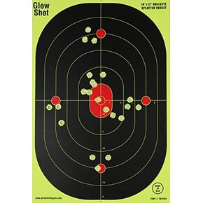 12x18-Inch Bullseye Glowshot Splatter Targets 10 Pack, 25 Pack, 50 Pack, 100 Packs (100 Pack)