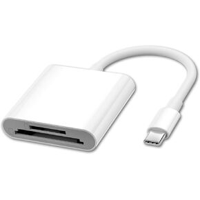 قارئ كاميرا بطاقة USB C إلى SD لهاتف iPhone 15، [معتمد من MFi] محول قارئ بطاقة ذاكرة Micro SD/SD بفتحة بطاقة مزدوجة، عارض كاميرا Trail Game لهاتف iPhone 15/15 Plus/15 Pro/15 Pro Max، iPad Pro in Kuwait