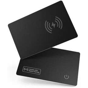 Wallet Tracker Card, Slim Finder Works with Find My (iOS Only), Rechargeable Reusable Wallet Tracker and Item Locator for Luggage, Purse, Card Bag