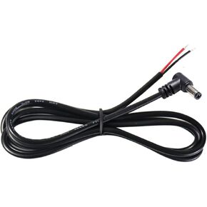 3PCS 1M/3.3FT 22AWG 5.5mm x 2.5mm 90 Degree Right Angle DC Power Plug to 2 Pin Male Connector,3A 5525 Barrel Connector to Open End Extension DIY Power Cord
