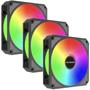 PWM PC Fans SL120BX3 CPU Cooling Fan 120mm RGB Cooler Fan, Static RGB Fans 4pin PWM Fans 120mm Computer Case Fan, 600-1,600RPM PWM RGB pc Fans Slient PC Cooling Computer RGB PWM Fans (3 Pack)