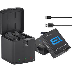Dual Battery Charger + 2 x Rechargeable Batteries for GoPro Hero 13 Black Camera