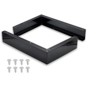 Universal Microwave Trim Kit - Black Metal Microwave Filler Kit Fits Most Built in Microwaves- Fills Over The Range Microwave Oven Cabinet Gap - 15.75"D x 10.75"H x 2.95"W