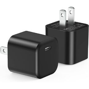 USB C Charger Cube, Agtray 2-Pack Mini Type C Fast Charging Blocks Phone Charger Wall Plug Travel Power Adapter Box Compatible for iPhone 16 15 14 13 12 11 Pro XR, Samsung Galaxy S24 S23 S22 A35 A55