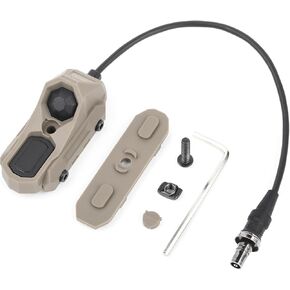 ModButton Remote Pressure Switch, Dual Function Weapon Light Switch with SF Plug for M300/M600 Tactical Flashlights, Fit for 20mm Picatinny Mlok Keymod Rail