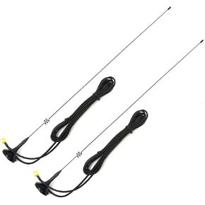 2-Pack 16.5 Inch Dual Band Ham Radio Antenna VHF UHF 136-174MHz 400-470MHz Magnetic Base SMA Female Antenna Handheld Two Way Radio Antenna Compatible with Kenwood and baofeng Radio UV-5R