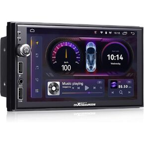 maXpeedingrods Double Din Car Stereo Radio 2G+32G with Wireless CarPlay & Android Auto, 7 Inch HD Touch Screen in-Dash Head Unit with GPS Navigation, Bluetooth, Mirror Link, Wi-Fi Etc.