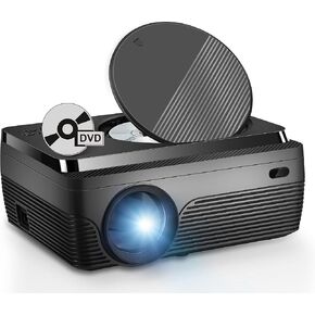 DVD Projector Portable Built in DVD Player HD 1080P Supported Movie Projector for Outdoor Use Compatible with HDMI, USB, AV, TF, VGA, TV Stick in Saudi Arabia