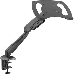 SHOPPINGALL Fully Adjustable Single Gas Spring Laptop Mount Stand for Laptops Up to 17", Features USB 3.0 Port and Audio Port - SA-GM212U+D15-Black