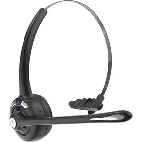 Bluetooth Headset with Microphone,V5.1,Noise Canceling Wireless On Ear Headphones, Bluetooth Headphones with Mic, Phone Headset Mute Button for Laptop, Skype, Call Centers, Office, Trucker