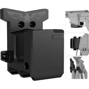 Gun Wall Mount, AR10 Rifle Holder Wall Rack Runner Mount for 308/7.62, AR Wall Mount with Double PMAG Holder, Vertical and Horizontal Wall Mount for Rifle Display, Rifle Gun Rack for Wall