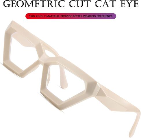 AIEYEZO نظارات عين القطة السميكة، نظارات الضوء الأزرق الأنيقة للنساء، نظارات كمبيوتر كاتي مضادة لإجهاد العين ومنع الصداع (زهرة) in Kuwait