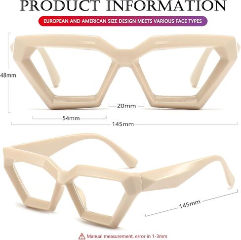 AIEYEZO نظارات عين القطة السميكة، نظارات الضوء الأزرق الأنيقة للنساء، نظارات كمبيوتر كاتي مضادة لإجهاد العين ومنع الصداع (زهرة) in Kuwait