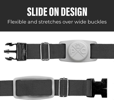 Pup Culture AirTag Dog Collar Holder, Extra-Durable, Lightweight, and Protective AirTag Case for Dog Collar - Track Your Pet Using an Apple AirTag - Dog Collar AirTag Holder- Black 0.5 Inch Collar in Saudi Arabia