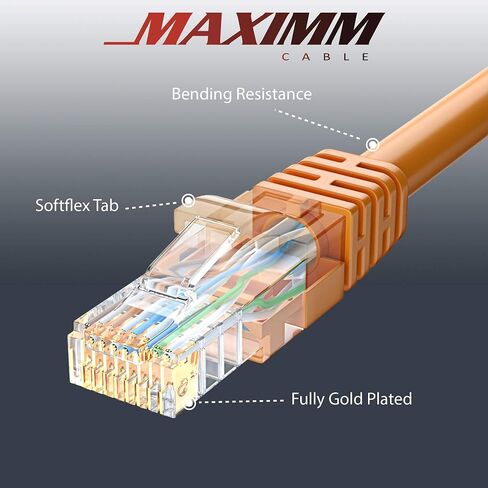 Maximm Cat 6 Ethernet Cable 300 Ft, 100% Pure Copper, Cat6 Cable LAN Cable, Internet Cable, Patch Cable and Network Cable - UTP (Black) 300 Feet in Saudi Arabia