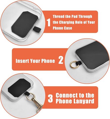 Stylish Phone Lanyard Wrist Strap, 4× Phone Patches, 2× Adjustable Neck Strap, 2× Wrist Strap,2X Spring O Rings in Saudi Arabia