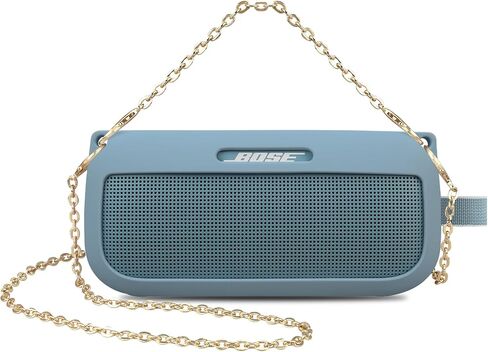 BOVKE Soft Speaker Case Compatible with Bose SoundLink Flex Bluetooth Portable Speaker, Bose Flex Silicone Case Sleeve Soft Protective Cover for Bose SoundLink Flex Speaker with 2 Chain Straps, Purple in Kuwait