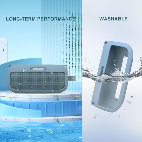 BOVKE Soft Speaker Case Compatible with Bose SoundLink Flex Bluetooth Portable Speaker, Bose Flex Silicone Case Sleeve Soft Protective Cover for Bose SoundLink Flex Speaker with 2 Chain Straps, Purple in Kuwait