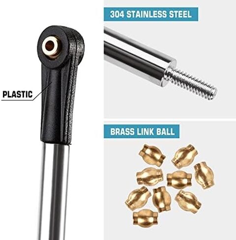 INJORA Steel 4 Links Set for SCX24 C10 JLU Bronco Base Camp 4Runner(Silver) in Saudi Arabia
