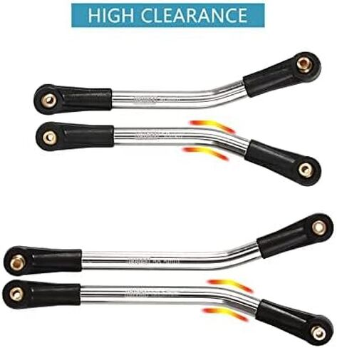 INJORA Steel 4 Links Set for SCX24 C10 JLU Bronco Base Camp 4Runner(Silver) in Saudi Arabia