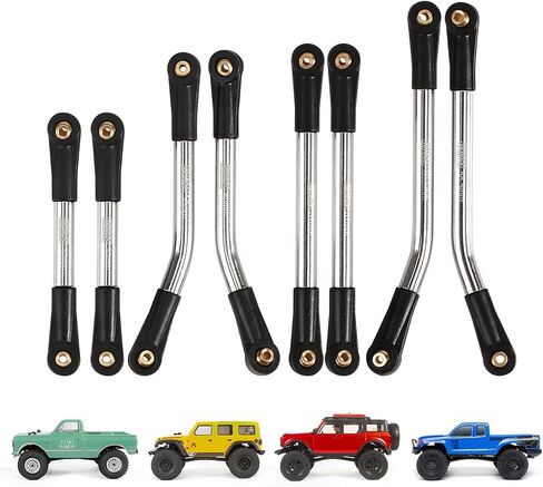 INJORA Steel 4 Links Set for SCX24 C10 JLU Bronco Base Camp 4Runner(Silver) in Saudi Arabia