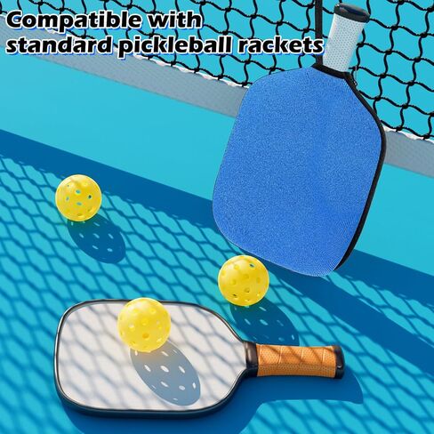 Pickleball Paddle Cover, Elongated Pickleball Covers Black Pickleball Case Pickleball Paddle Bag Neoprene Sleeve for Pickleball Paddles Pickleball Racket Cover Pickleball Accessories (Black) in Kuwait