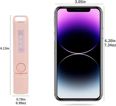 6 عبوات من المصابيح الكاشفة القابلة لإعادة الشحن USB C Mini LED، مصباح يدوي كومبو للتخييم، مصابيح يدوية خفيفة الوزن قابلة للتكبير، كهدية للأطفال، والتخييم، والمشي لمسافات طويلة، والقراءة الليلية وما إلى ذلك (6 عبوات) in Saudi Arabia