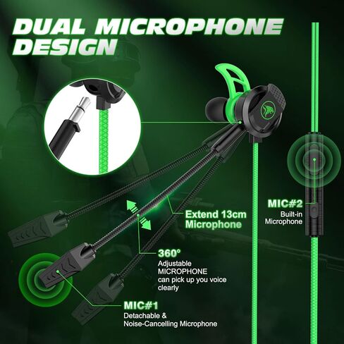 BlueFire 3.5 MM Gaming Headphone Wired Gaming Earphone Noise Cancelling Stereo Bass E-Sport Earphone with Adjustable Mic for PS4, Xbox One, Laptop, Cellphone, PC (Black) in Saudi Arabia