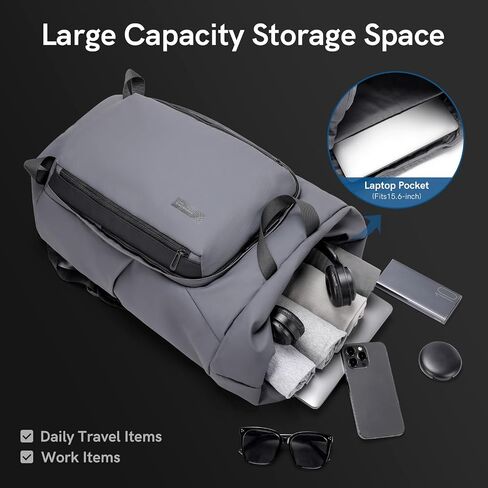 Kingsons Travel Backpack for Men Women Carry on Backpack Waterproof Lightweight Hiking Backpacks with Multi-Pockets, Large Capacity Casual Daypack 15.6inch Laptop Backpacks for Travel Business Flight in Saudi Arabia