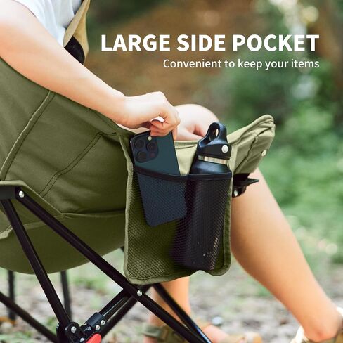 Naturehike Seastar Padded Camping Chair, Oversized 2-Position Adjustable Folding Chair, Portable Camp Chair with Side Pocket & Carry Bag in Kuwait