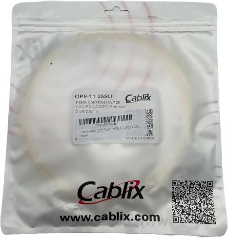 5.0M Duplex Fiber Optic Patch Cord, 09/125 LC/APC to LC/APC, 2.0mm, Low-Loss Cable for High-Speed Connectivity and Data Transmission in Kuwait