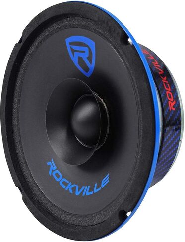 Rockville RM64SP مكبر صوت سيارة متوسط ​​المدى، 6.5 بوصة، 120 وات، 4 أوم، مخروط مزدوج، كيفلر، تعليق رغوي، قابس مرحلة رصاصة، متوافق مع CEA، مثالي لصوت السيارة in Saudi Arabia