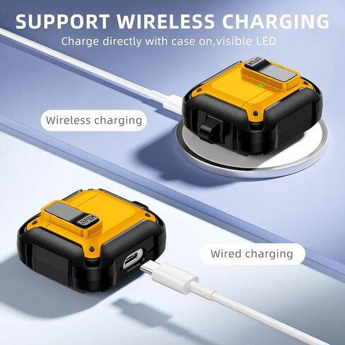 Charlam for AirPods 4 Case, Full Drop Protection with Secure Lock Design for Apple AirPods 4 Case Cover with Cleaning Kit & Keychain, Shockproof AirPods 4th Generation Case(2024) for Men Women, Black in Kuwait