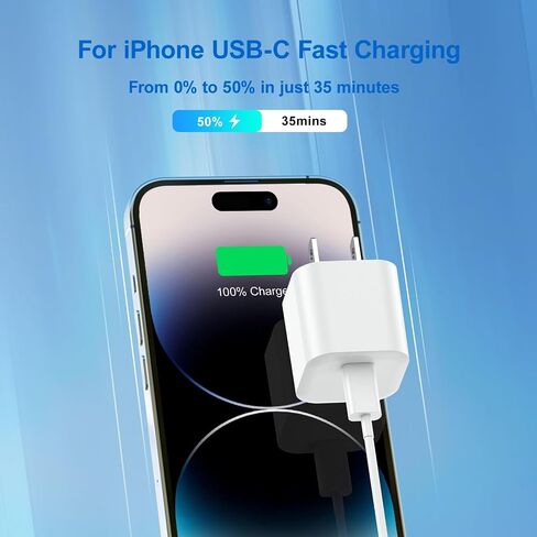 USB C Charger Cube, Agtray 2-Pack Mini Type C Fast Charging Blocks Phone Charger Wall Plug Travel Power Adapter Box Compatible for iPhone 16 15 14 13 12 11 Pro XR, Samsung Galaxy S24 S23 S22 A35 A55 in Saudi Arabia
