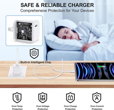 USB C Charger Cube, Agtray 2-Pack Mini Type C Fast Charging Blocks Phone Charger Wall Plug Travel Power Adapter Box Compatible for iPhone 16 15 14 13 12 11 Pro XR, Samsung Galaxy S24 S23 S22 A35 A55 in Saudi Arabia