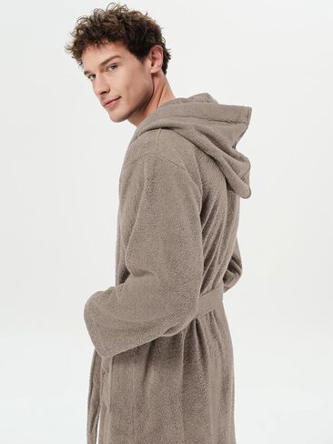 SIORO Mens Robes Big and Tall Terry Cloth Bathrobe Cotton Towel Hooded Full Length Housecoat Hot Tub Bath Spa Sleepwear M-2XL in Kuwait