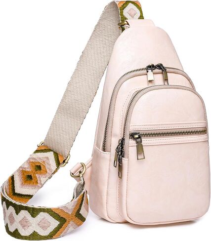 KFXFENQ Sling Bag for Women PU Leather Sling Bags for Women Crossbody Fashion Sling Backpack Multipurpose Chest Bag for Women in Kuwait