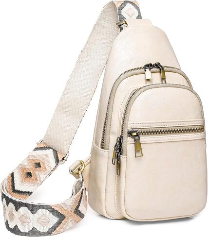 KFXFENQ Sling Bag for Women PU Leather Sling Bags for Women Crossbody Fashion Sling Backpack Multipurpose Chest Bag for Women in Kuwait