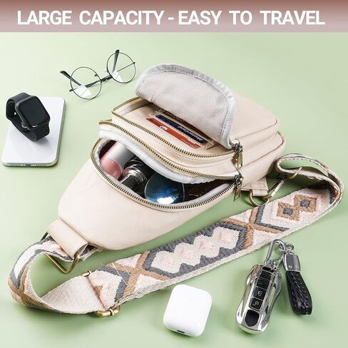 KFXFENQ Sling Bag for Women PU Leather Sling Bags for Women Crossbody Fashion Sling Backpack Multipurpose Chest Bag for Women in Kuwait